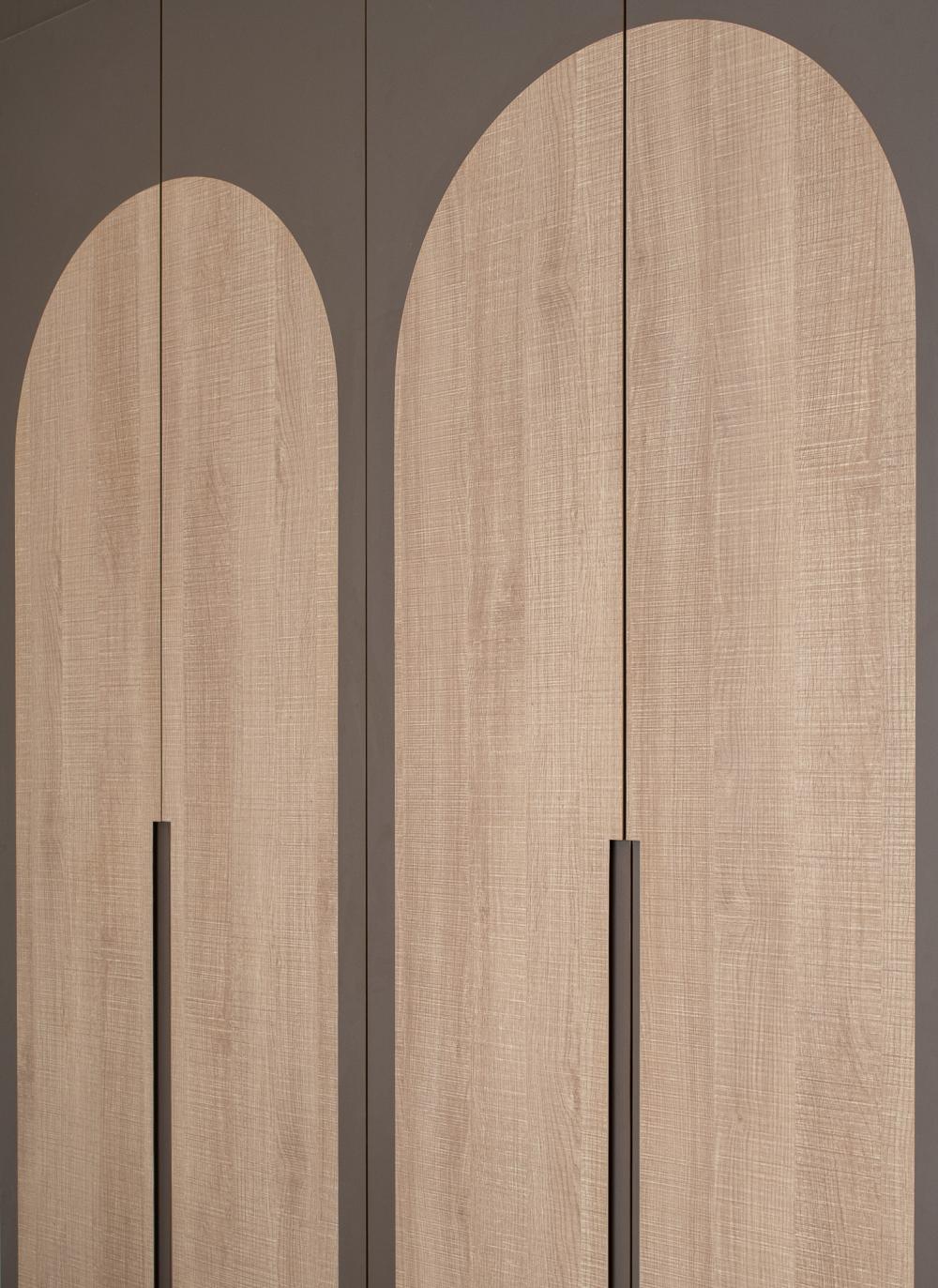 Contemporary Bedroom with Vinyl Flooring and Wardrobe