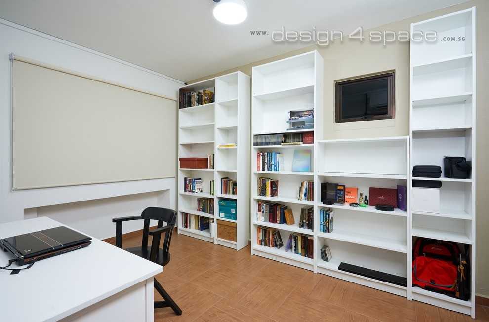 Asian Study with Desk and Desk Chairs