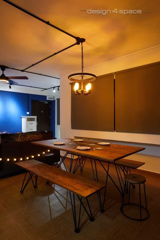 Asian Dining Room with Dining Table and Dining Chairs