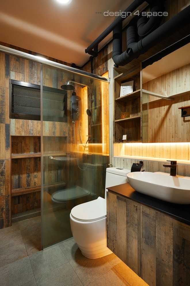 Asian Bathroom with Bathroom Storage and Bathroom Sinks