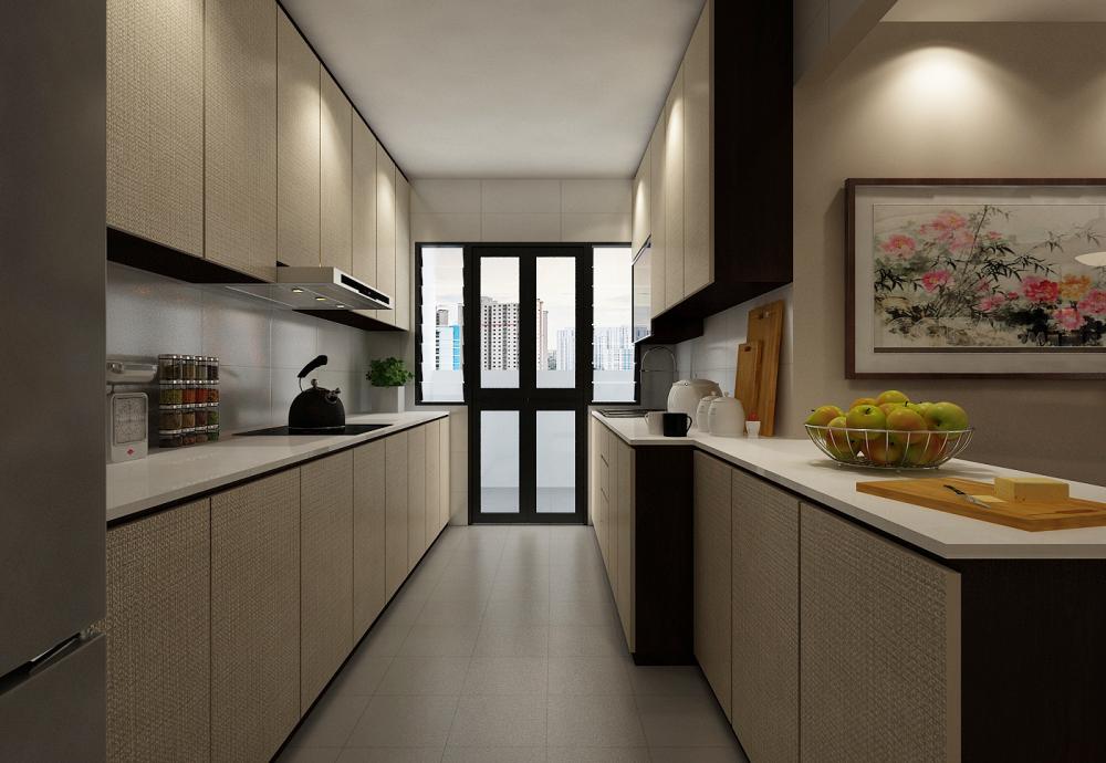 Modern Kitchen with Countertop and Cupboard