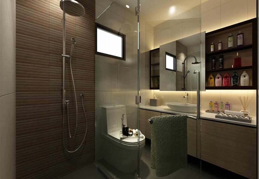 Modern Bathroom with Countertop and Bathroom Storage