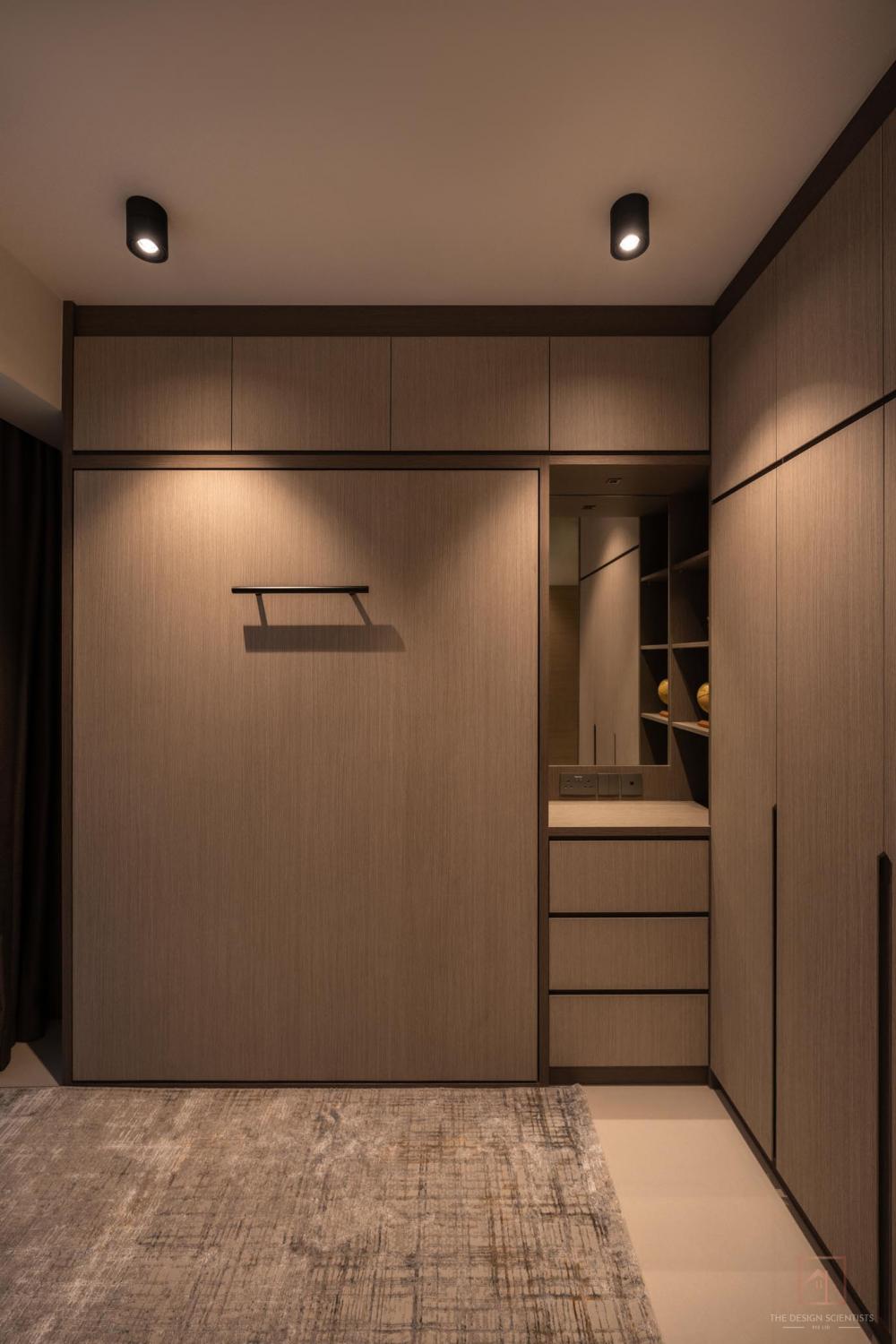 Contemporary Bedroom with Ceiling Light and Wardrobe