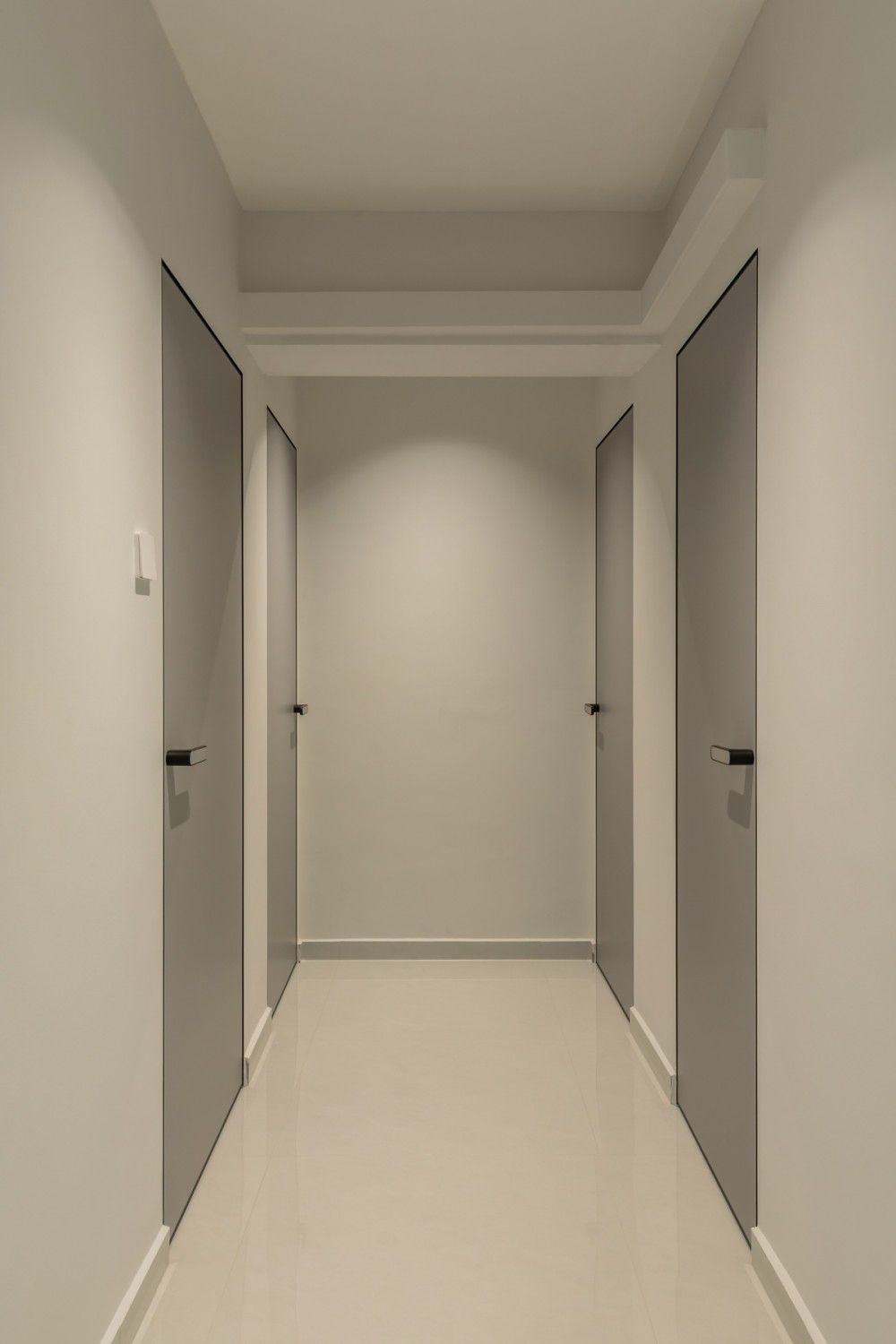 Contemporary Entryway with Drop Ceiling and Flooring