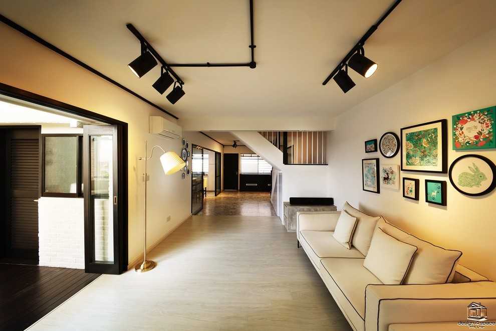 Minimalist Living Room with Sofa and TV