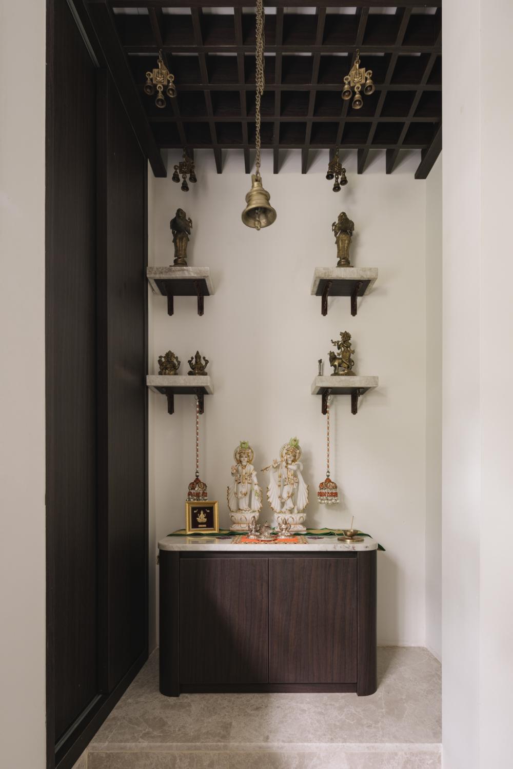 Modern Service Yard with Altar and Storage Cabinets