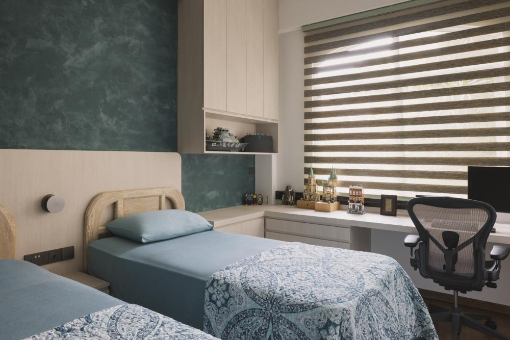 Modern Bedroom with Bedside Table and Storage Cabinets