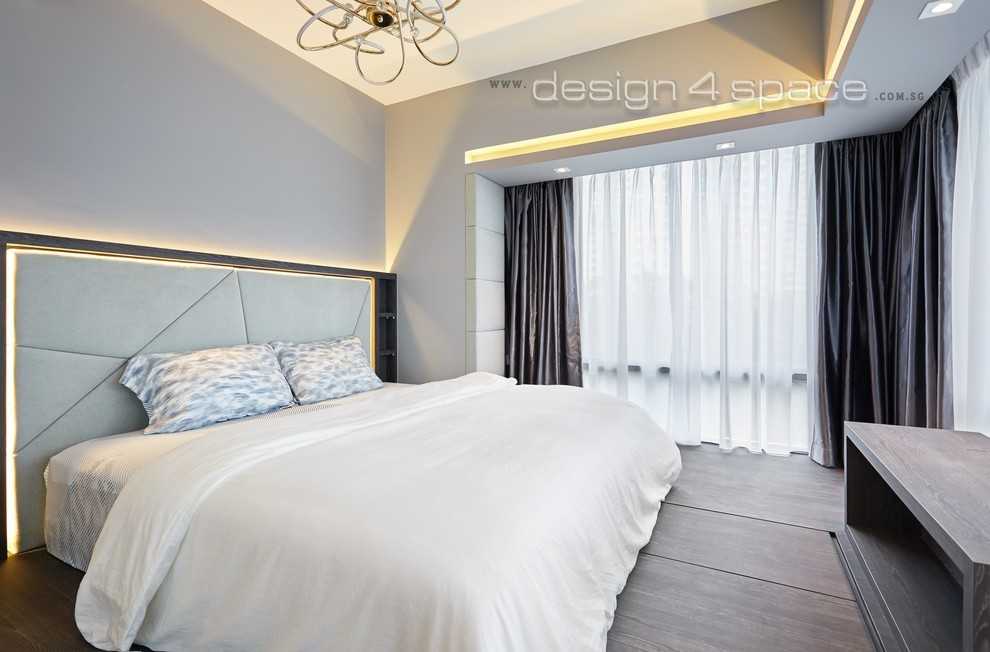 Minimalist Bedroom with Wardrobe and Built-in Bed