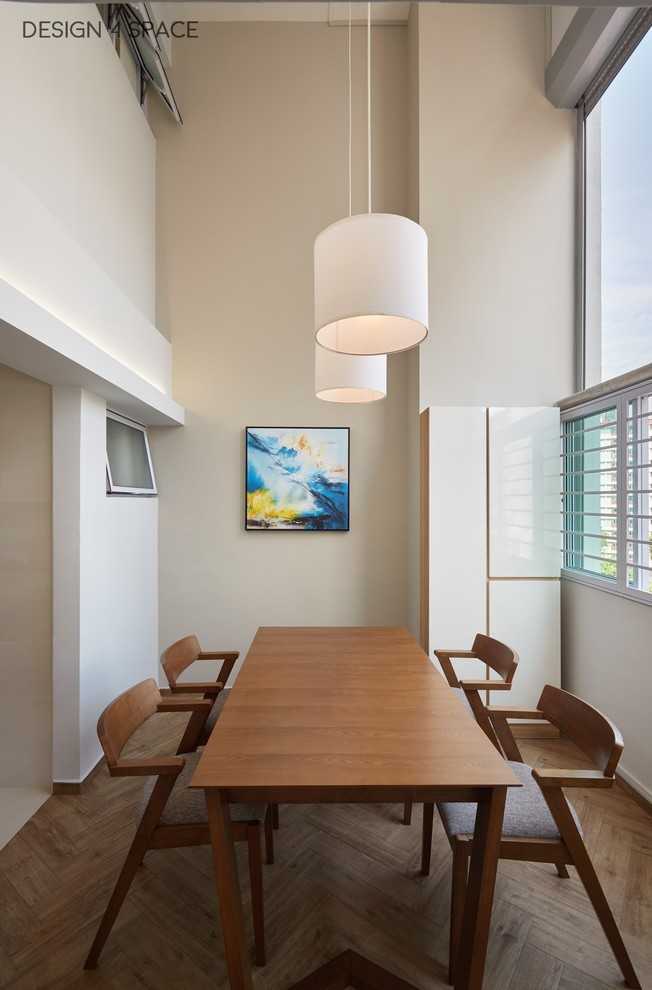 Modern Dining Room with Ceiling Light and Dining Table
