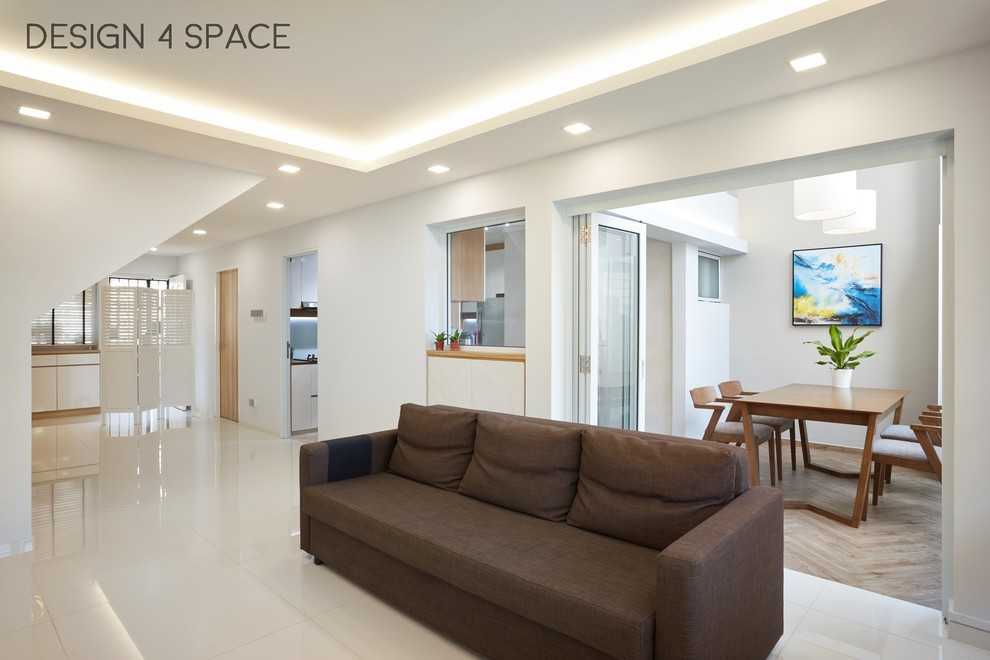 Modern Living Room with TV Console and Feature Wall