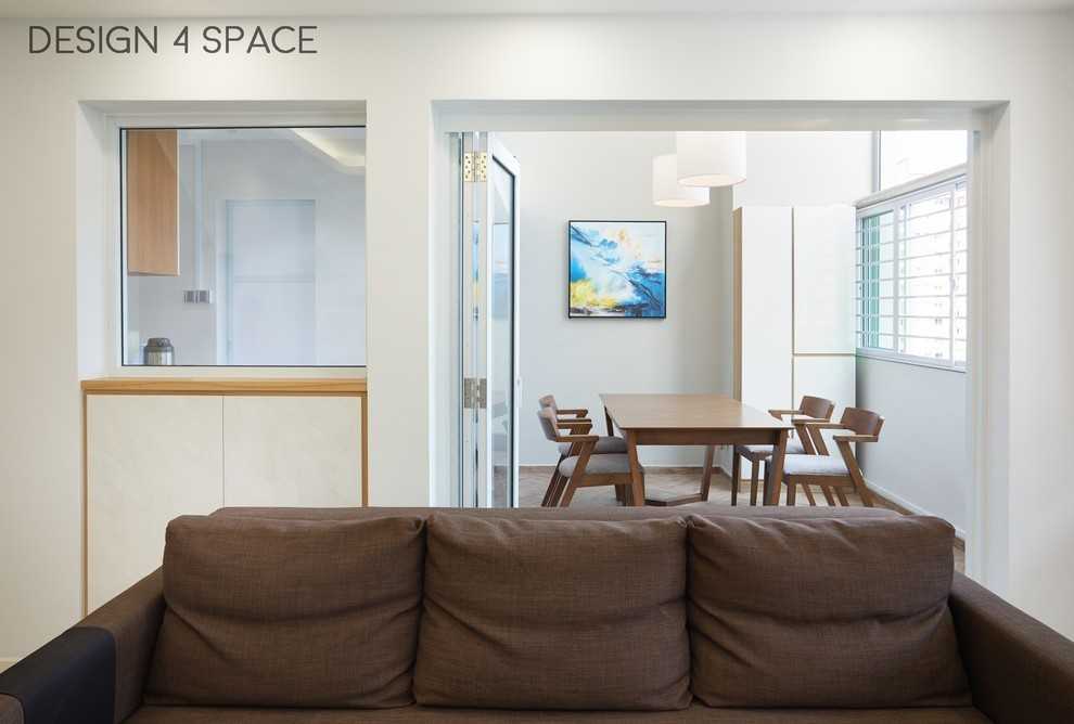 Modern Living Room with TV Console and Feature Wall