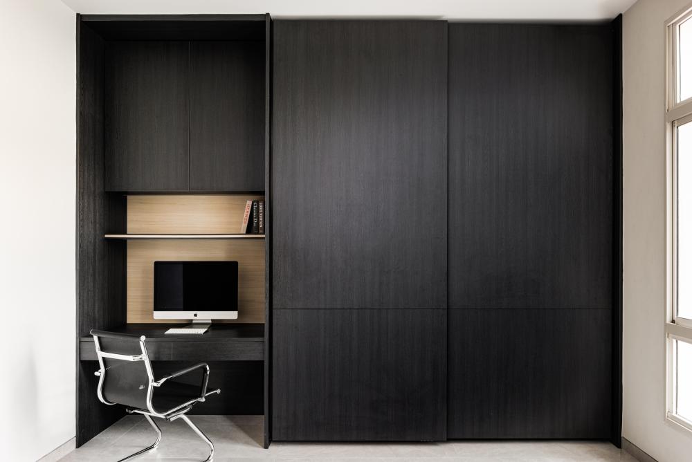 Contemporary Study with Bookshelf and Desk