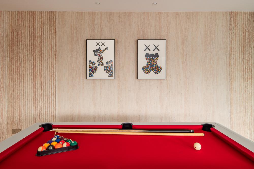 Contemporary Gaming Room with Settee and Carpet