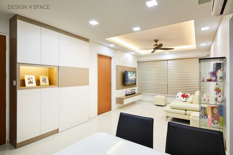 Modern Living Room with TV Console and Feature Wall