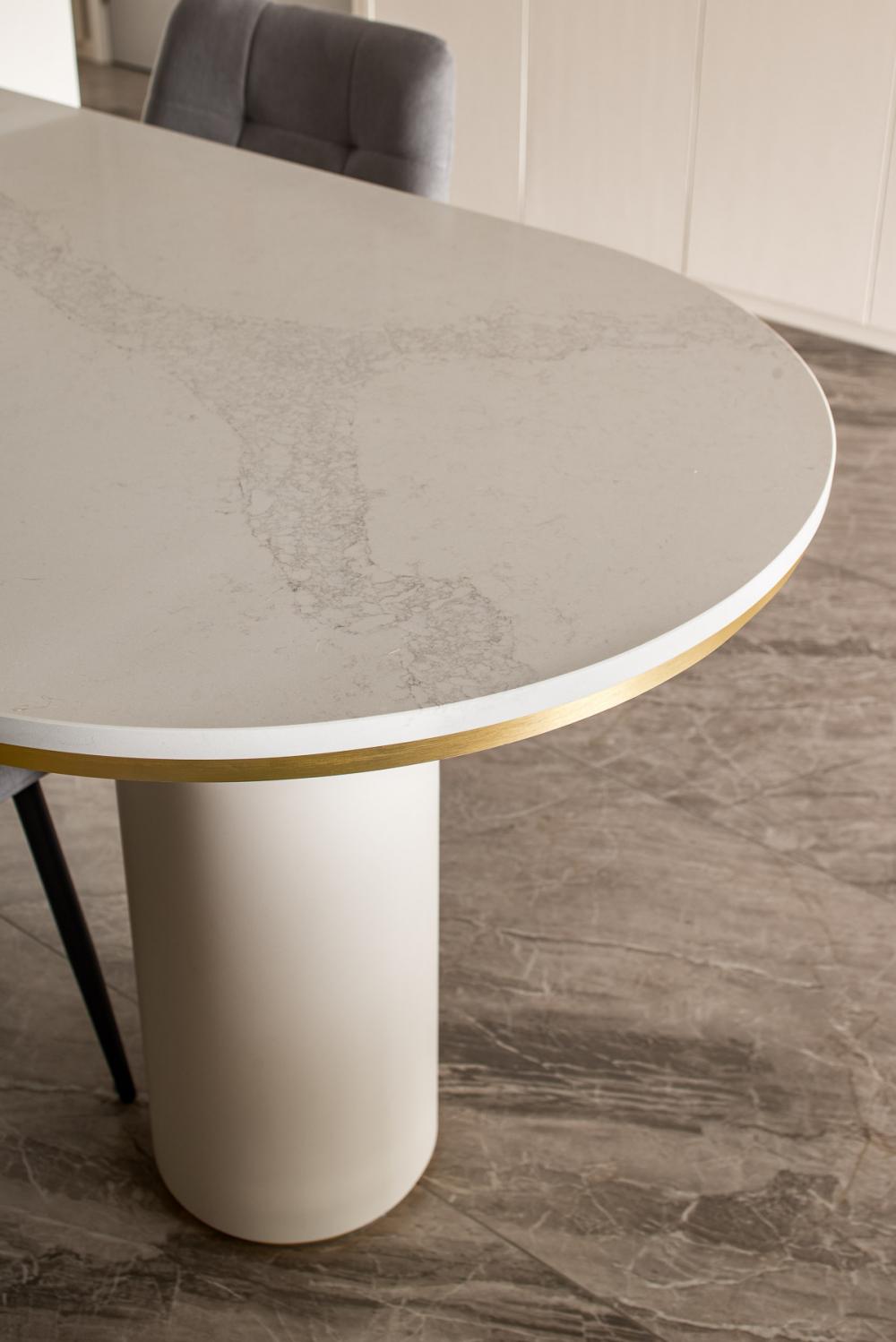 Contemporary Dining Room with Cove Lighting and Dining Table