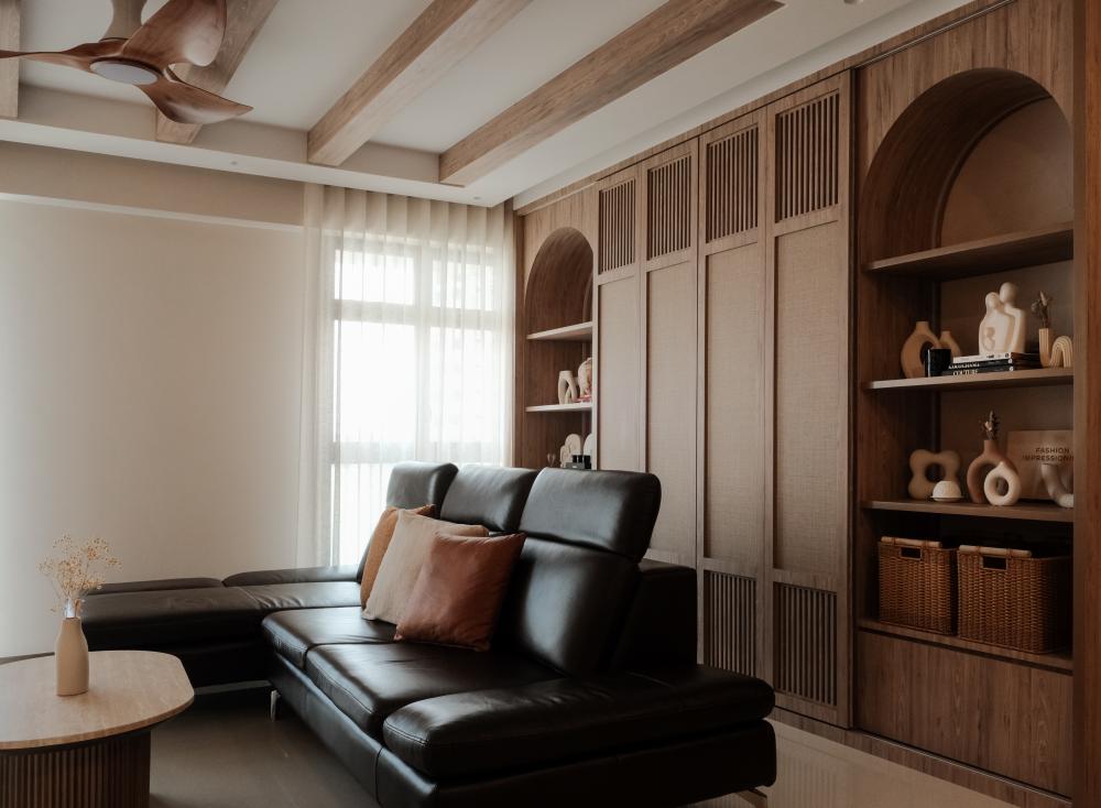 Asian Living Room with Sofa and Coffee Table