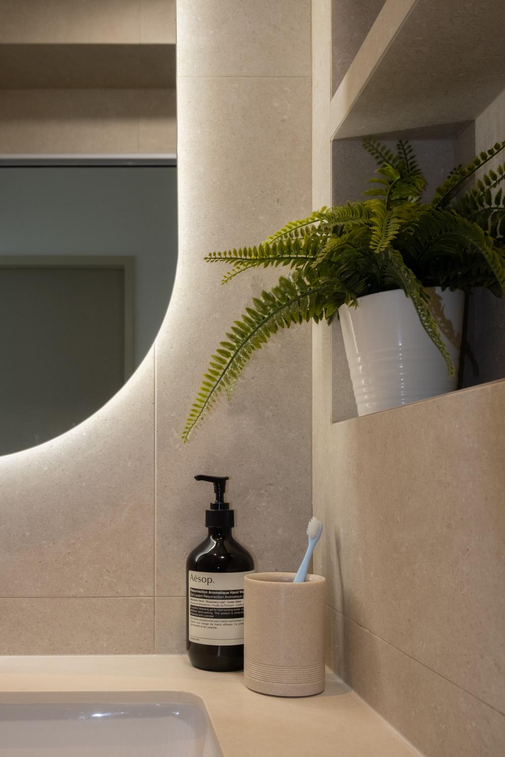 Modern Bathroom with Mirror and Bathroom Mirrors
