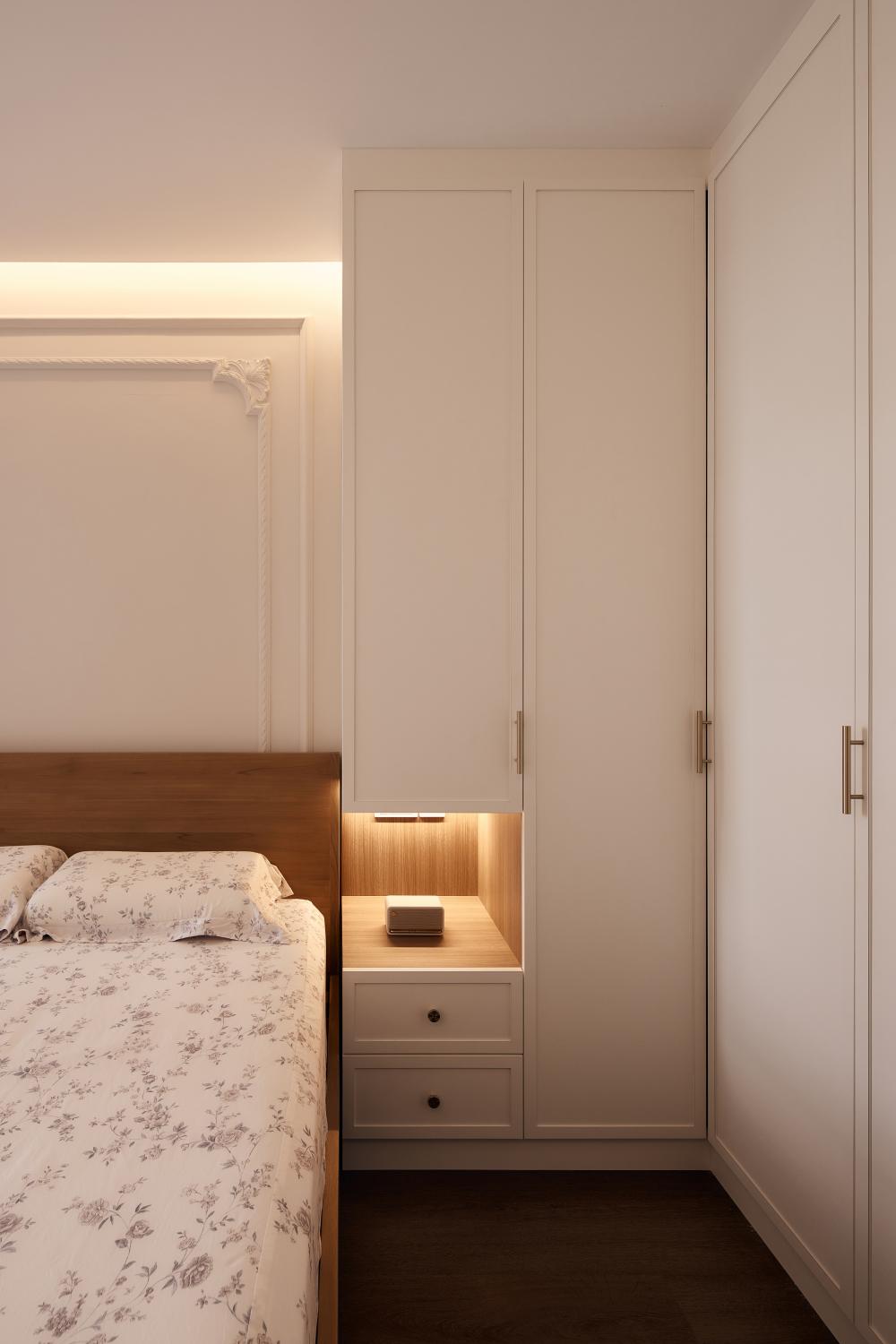 Modern Bedroom with Wardrobe and Closet