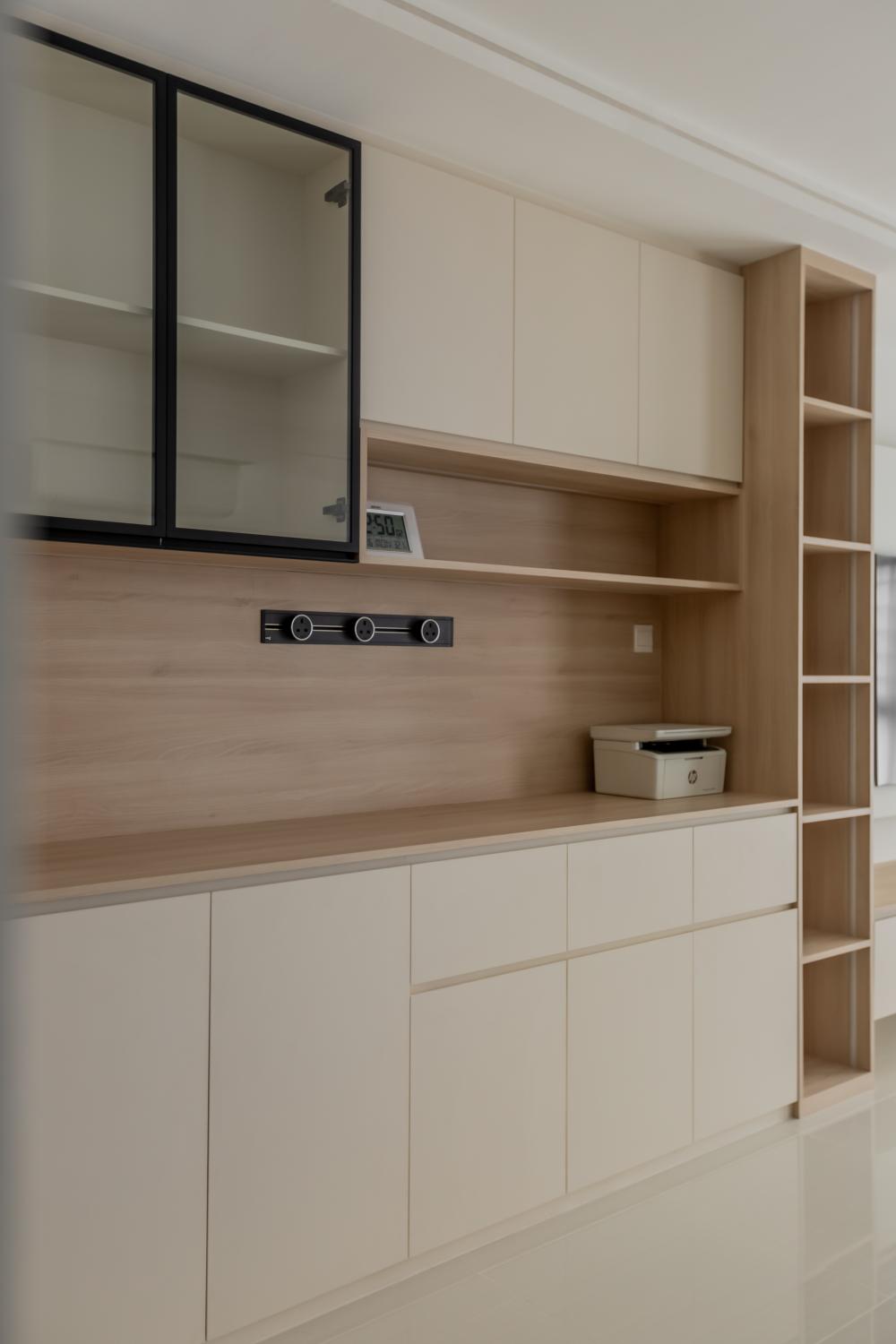 Modern Living Room with TV Console and Feature Wall