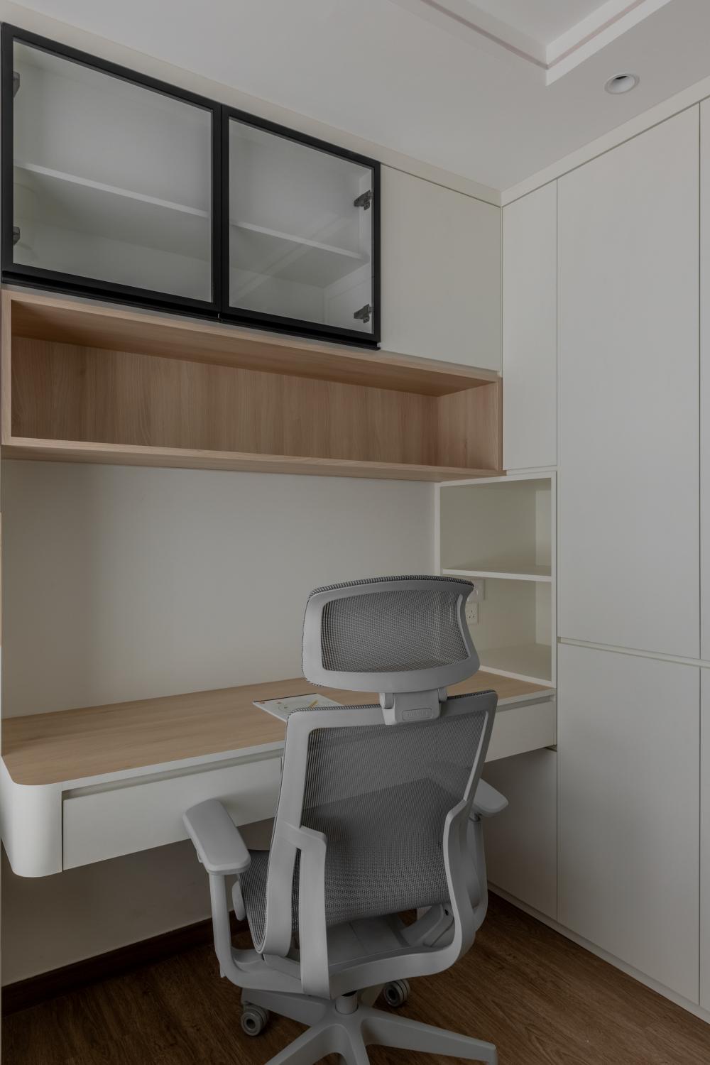 Modern Study with Drop Light and Downlights
