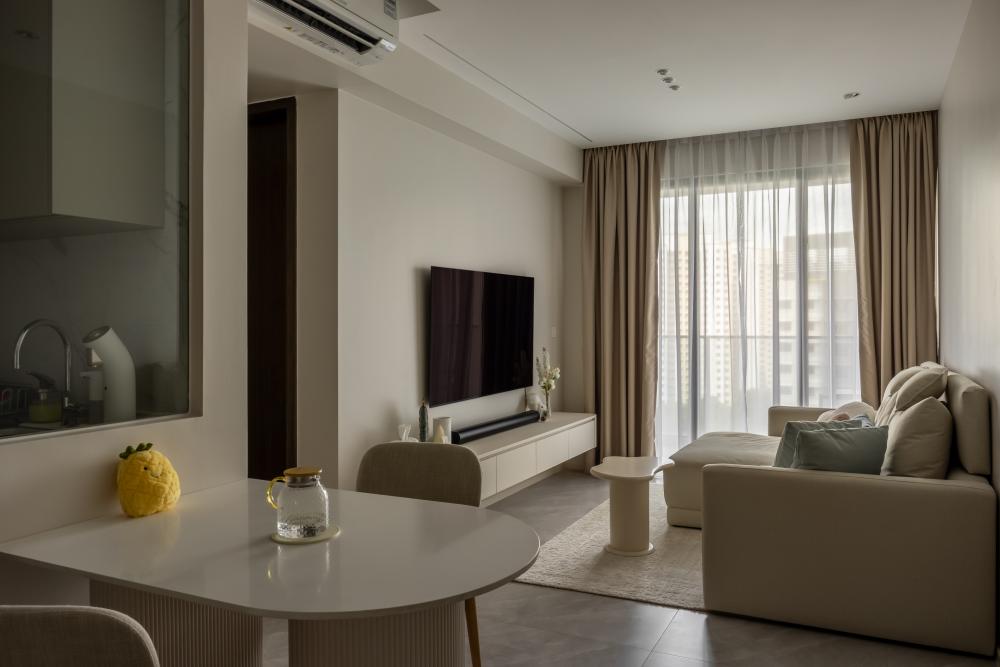 Minimalist Living Room with Sofa and Lighting