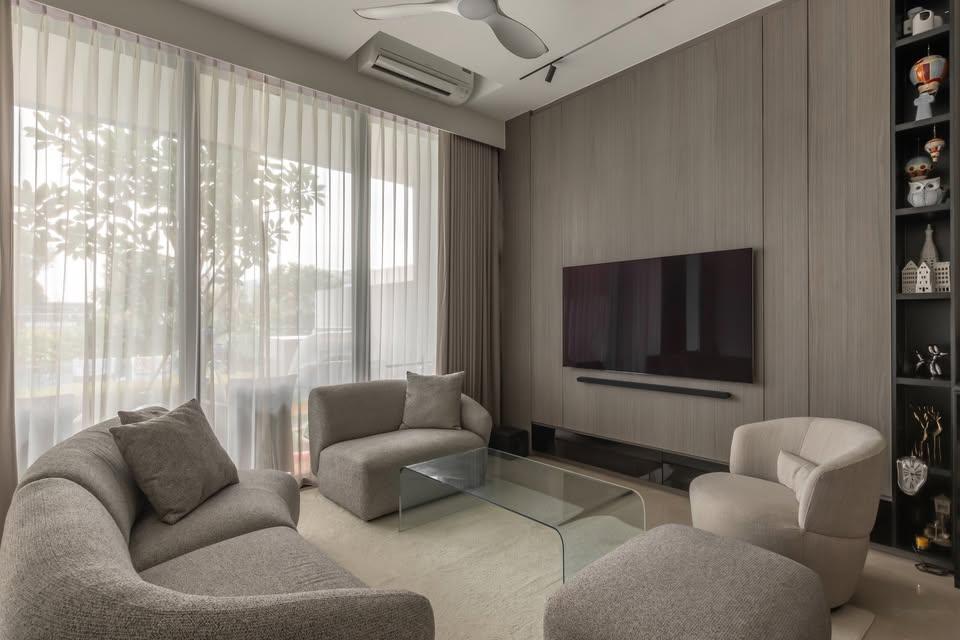 Modern Living Room with Sofa and TV