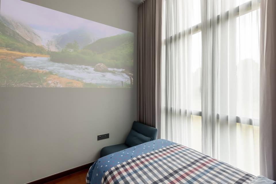 Modern Bedroom with Single Bed and Bed