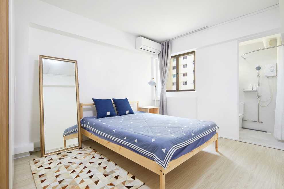 Minimalist Bedroom with Wardrobe and Sliding Wardrobe