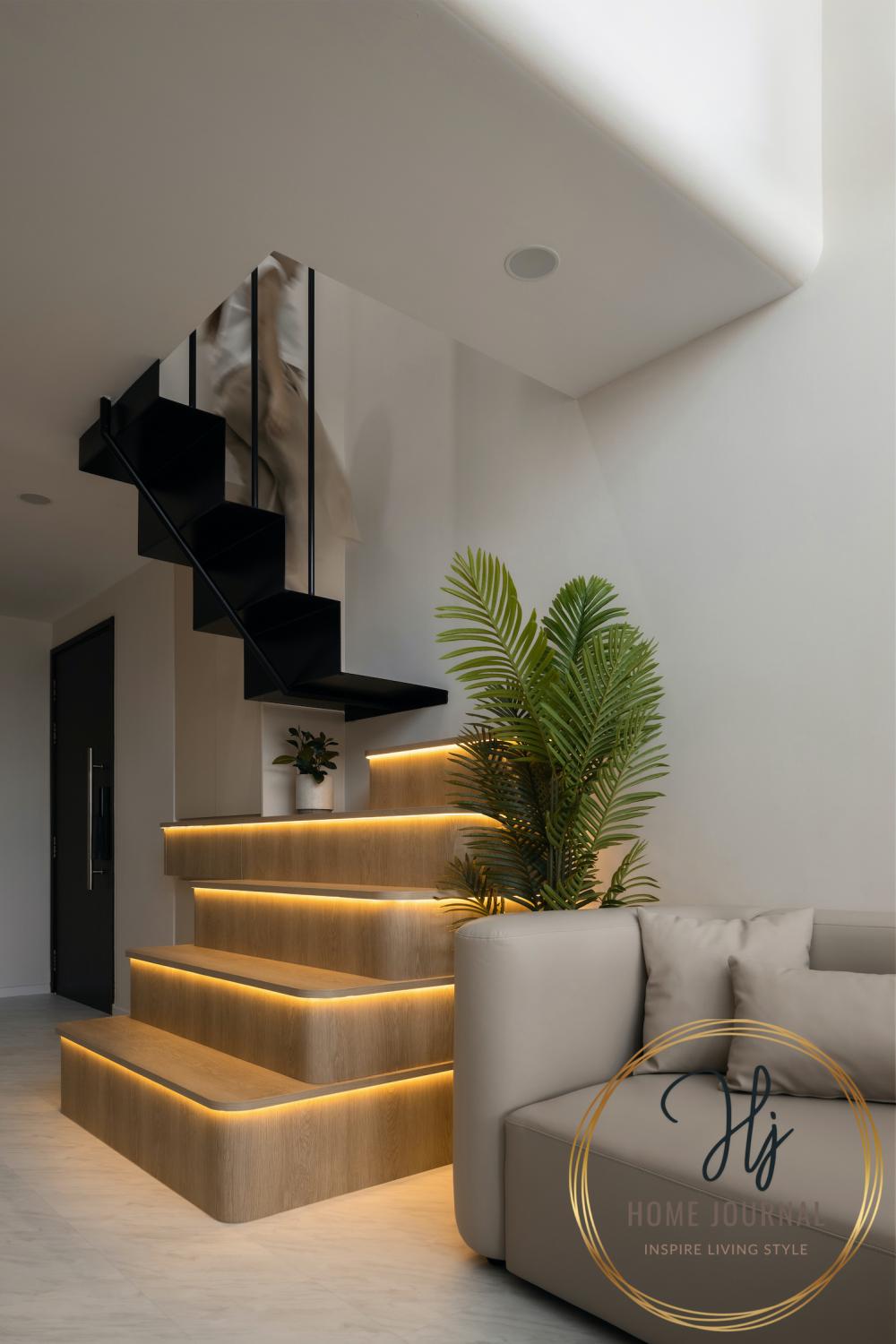 Scandinavian Mezzanine with Staircase and Loft