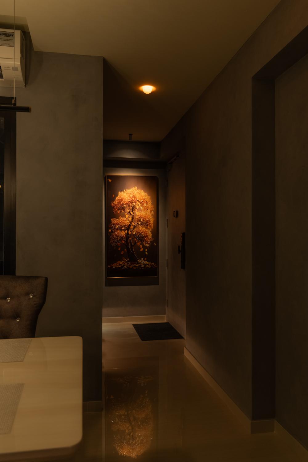 Modern Living Room with TV Console and Feature Wall