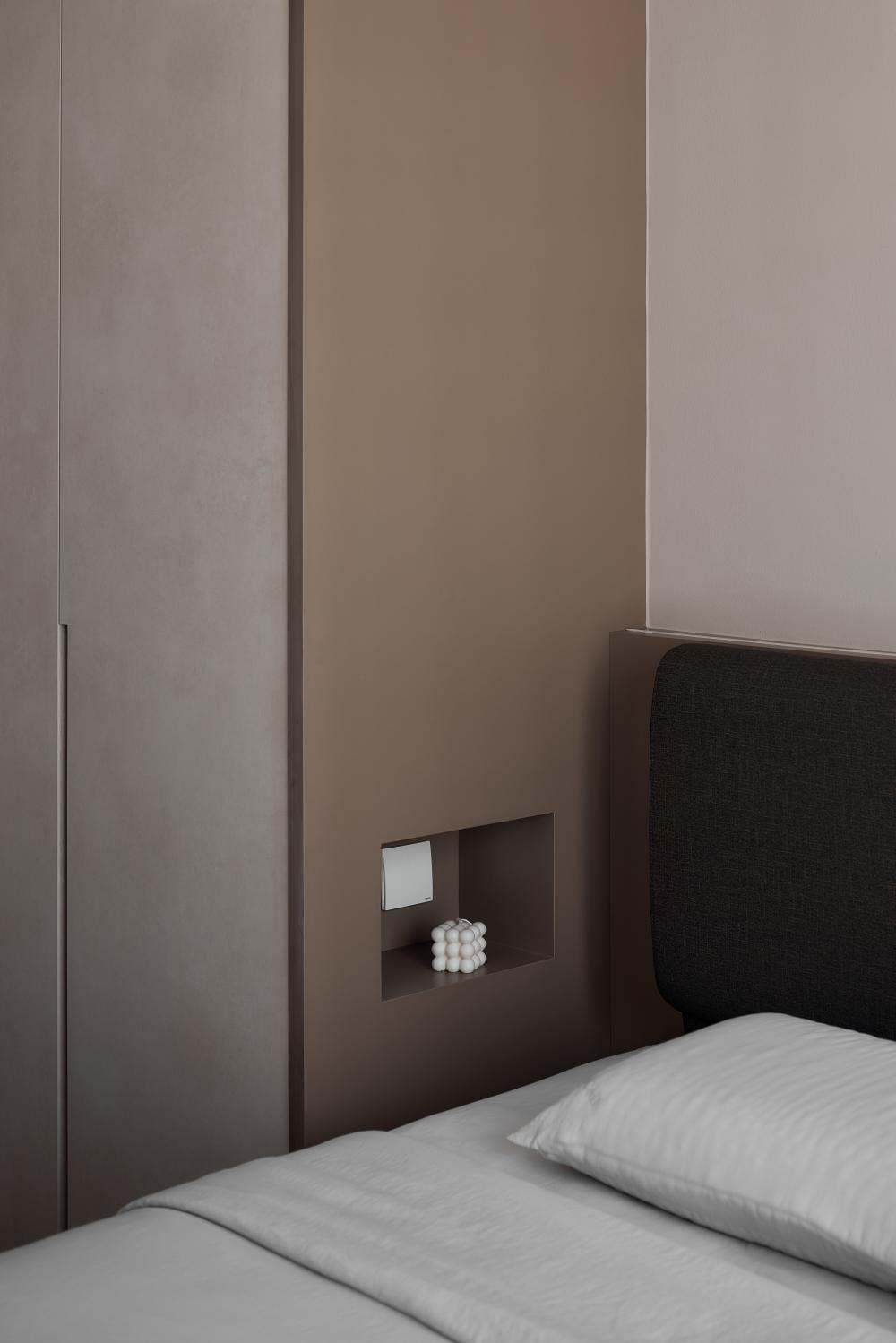 Scandinavian Bedroom with Wardrobe and Closet