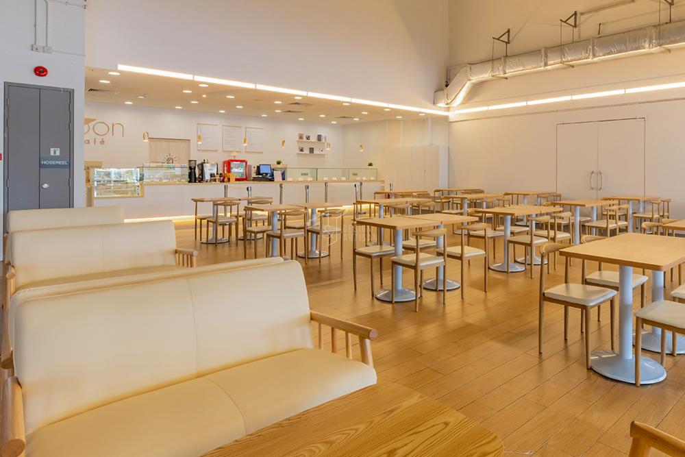 Scandinavian Restaurant with Dining Table and Dining Chairs