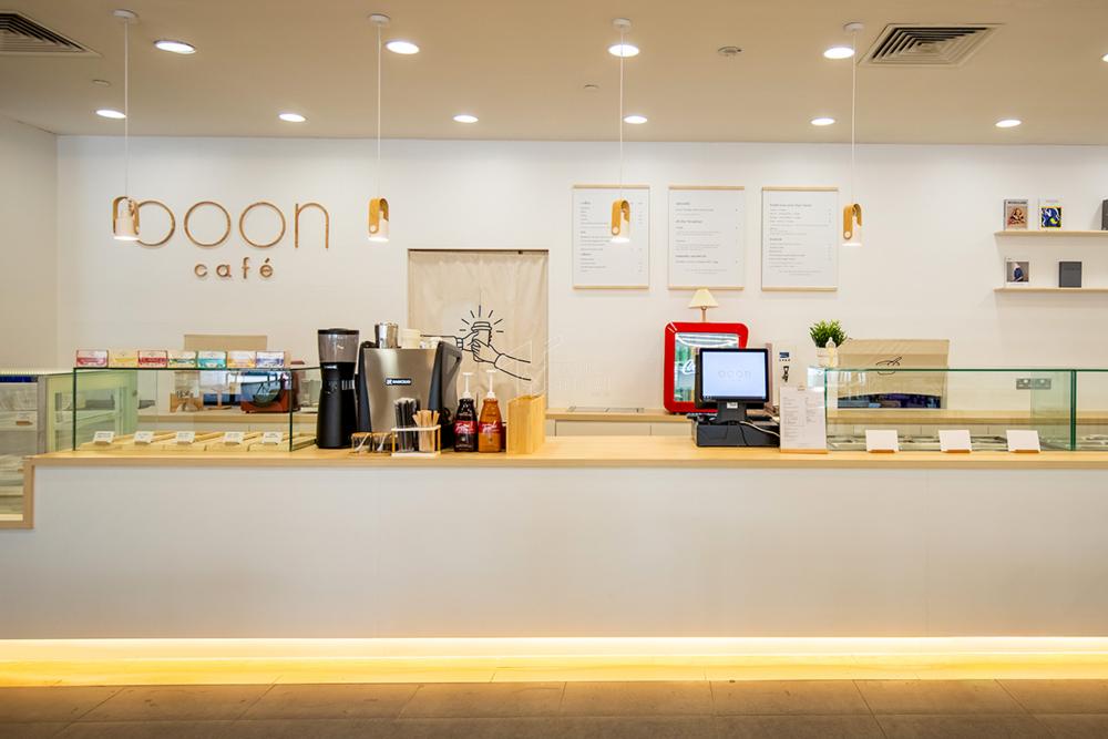 Scandinavian Restaurant with Bar Counter and Dining Table