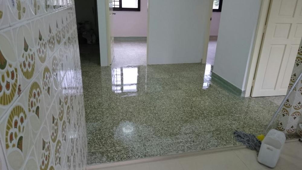 Asian Living Room with Homogeneous Tiles and Herringbone Tiling