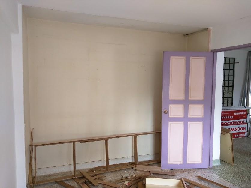 Asian Bedroom with Platform Bed and Wardrobe