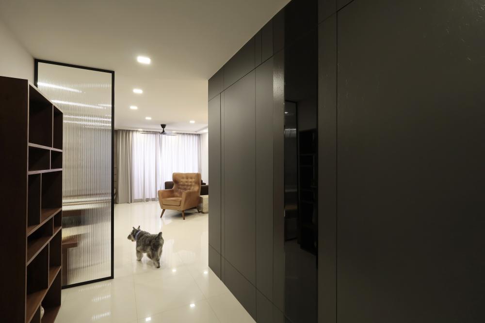 Contemporary Entryway with Small Storage and Shoe Cabinets