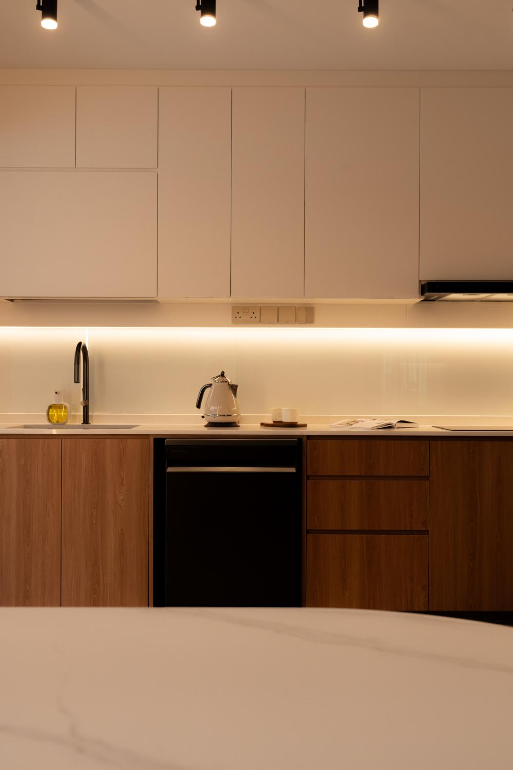 Scandinavian Kitchen with Open Kitchen and Kitchen Cabinets