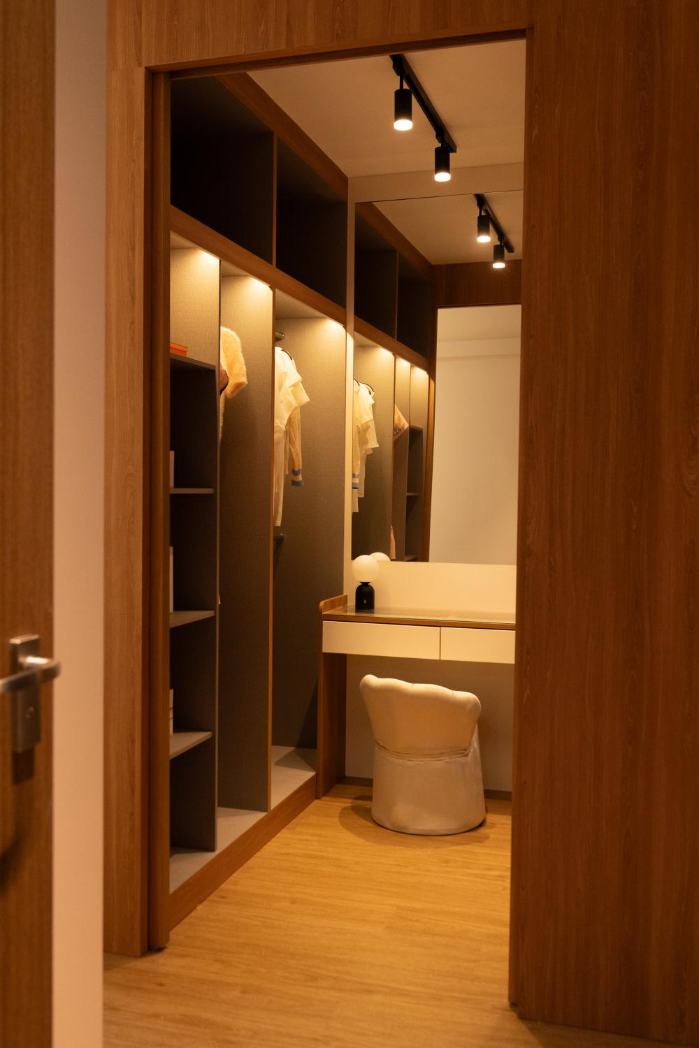 Scandinavian Bedroom with Wardrobe and Sliding Wardrobe