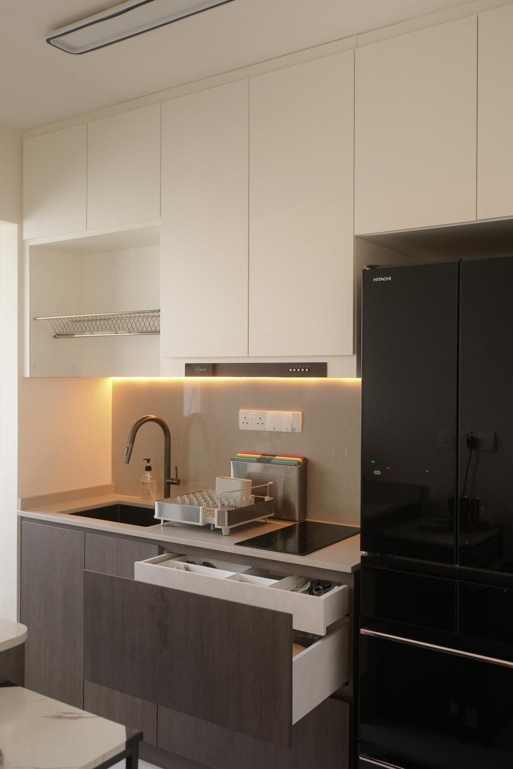 Scandinavian Kitchen with Kitchen Window and Kitchen Island
