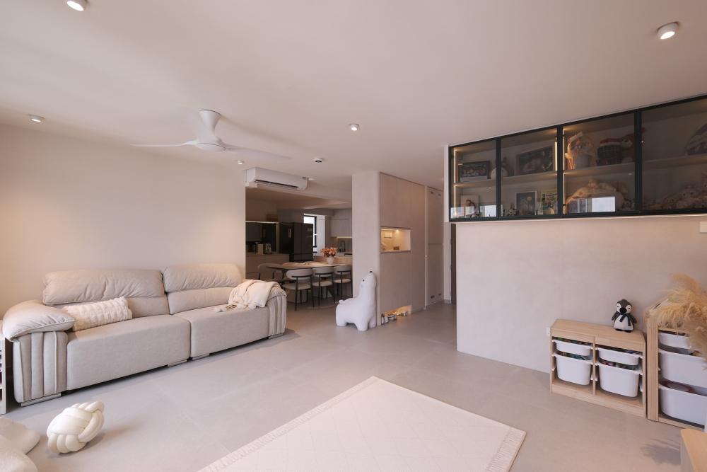 Modern Living Room with TV Console and Sofa
