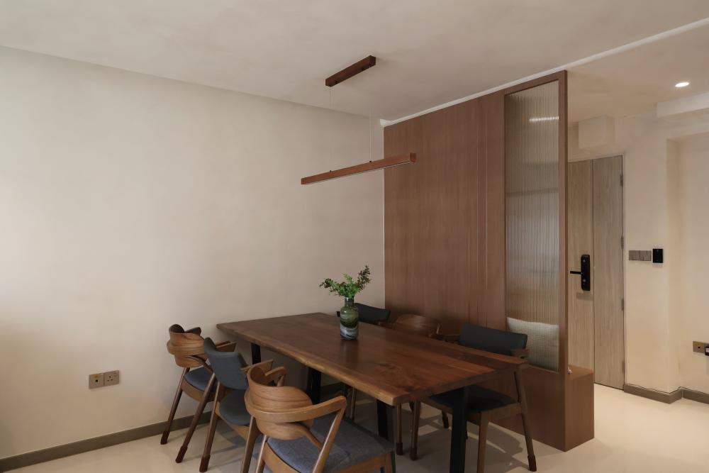 Modern Dining Room with Downlights and Dining Table