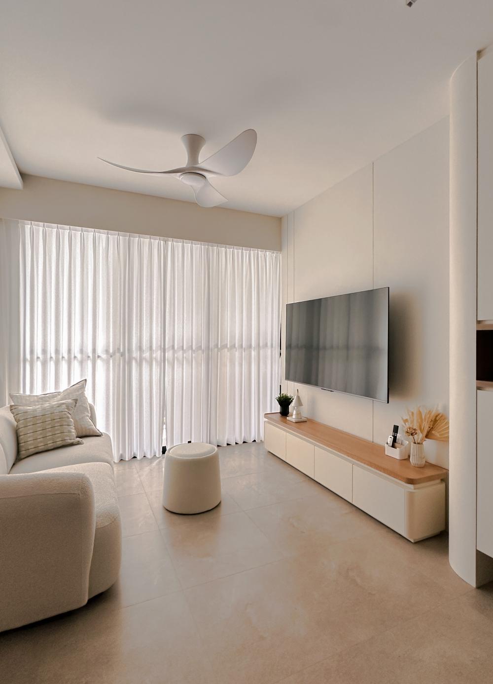Minimalist Living Room with Sofa and Side Table
