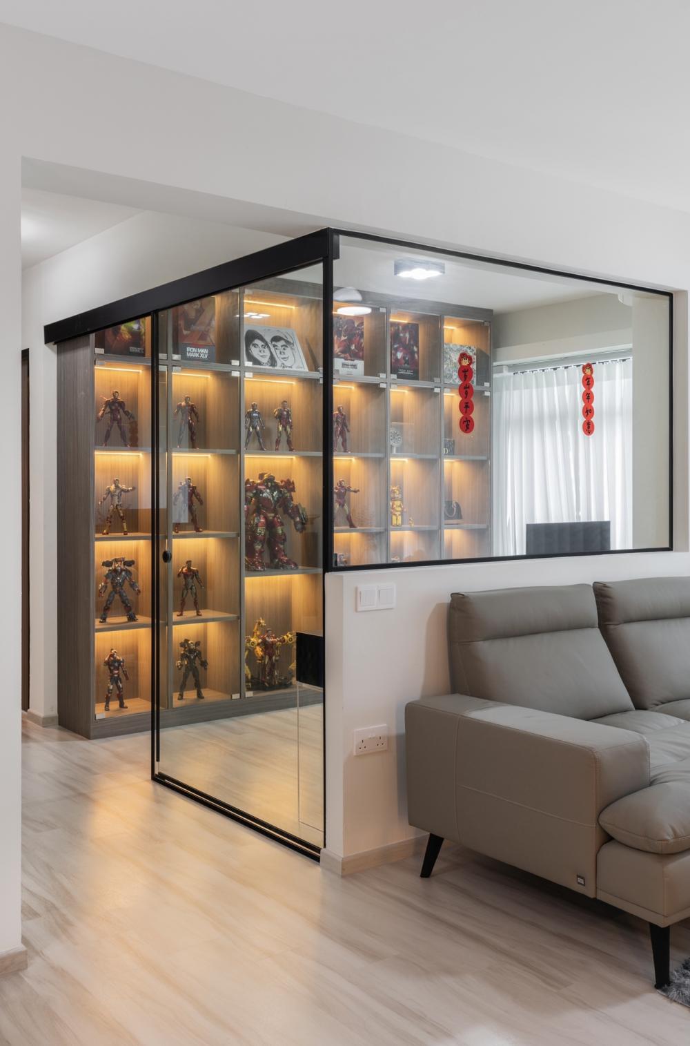 Modern Home Office with Desk and Desk Chairs
