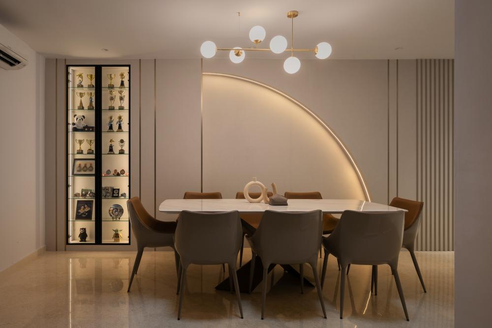 Modern Dining Room with Dining Table and Dining Chairs