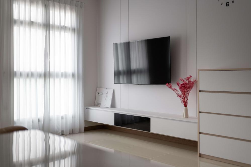 Minimalist Living Room with TV Console and TV