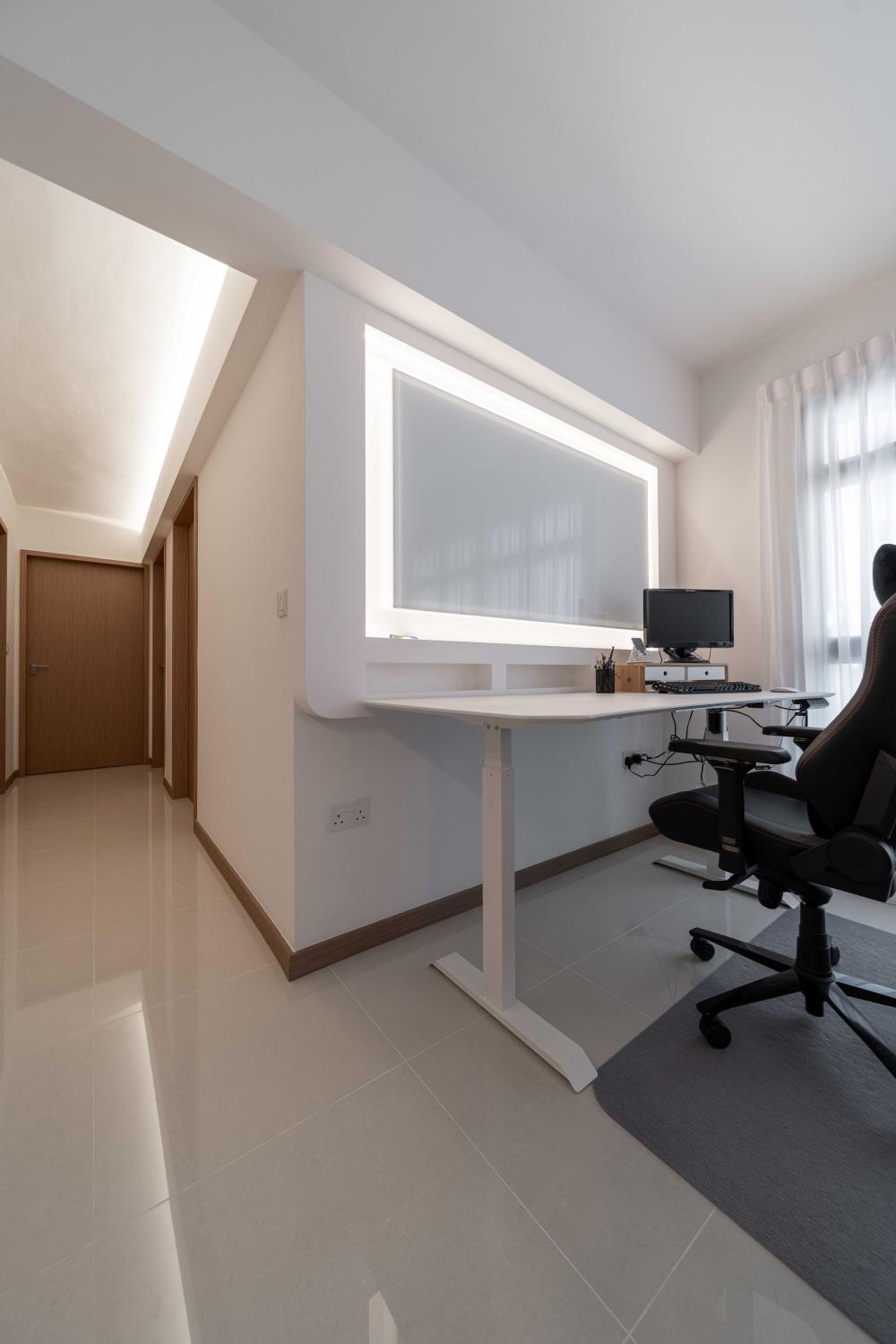 Minimalist Home Office with Computer Table and Office Chair