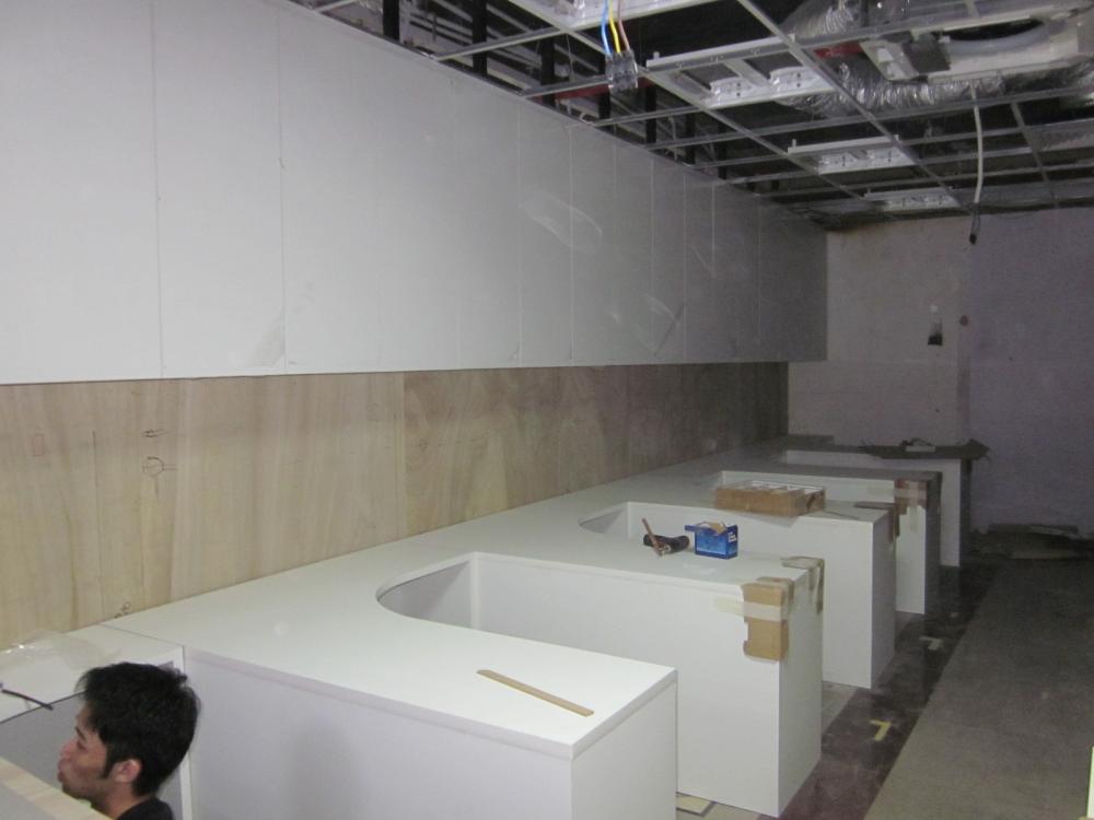 Asian Home Office with Storage Cabinets and Bookcases