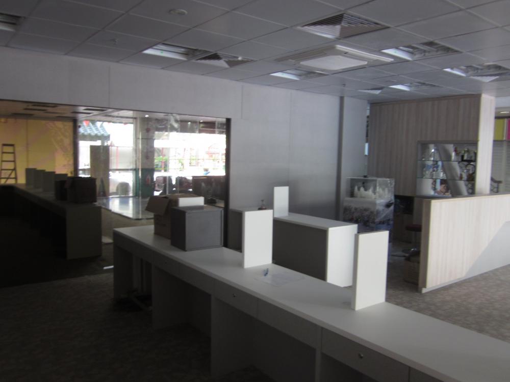Asian Home Office with Desk Chairs and Storage Cabinets