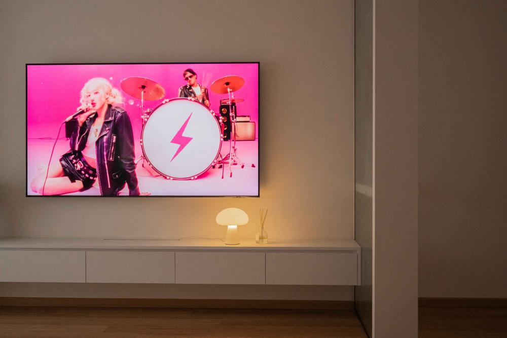 Minimalist Living Room with TV Console and TV