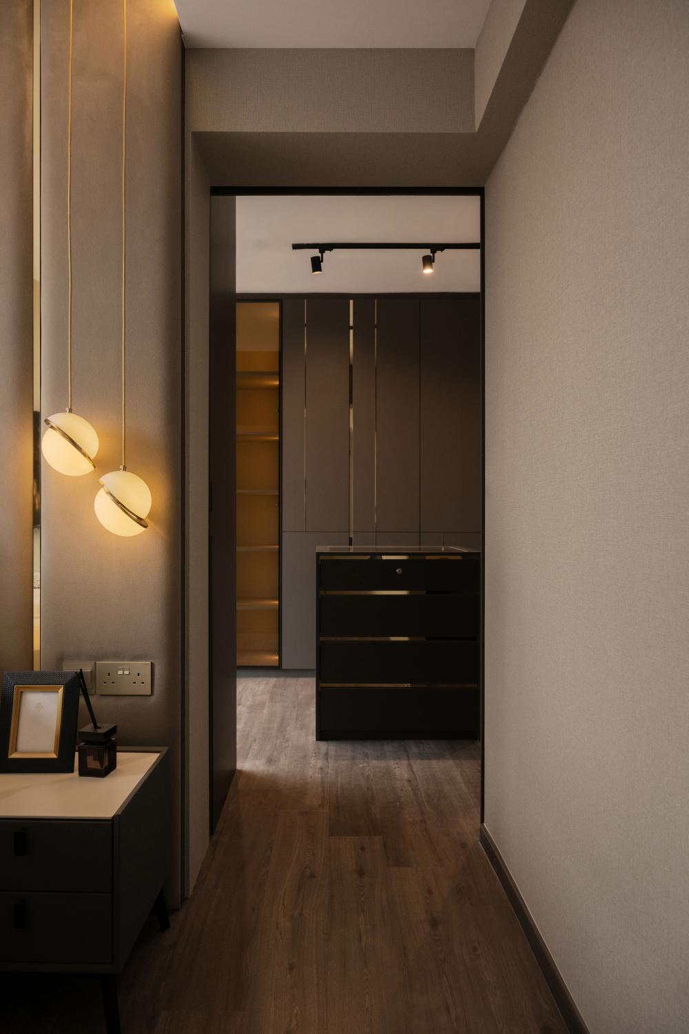 Modern Bedroom with Wardrobe and Closet